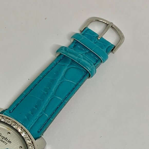 Sophie Women’s quartz analog wrist watch large silver tone case 45mm running - Picture 4 of 8